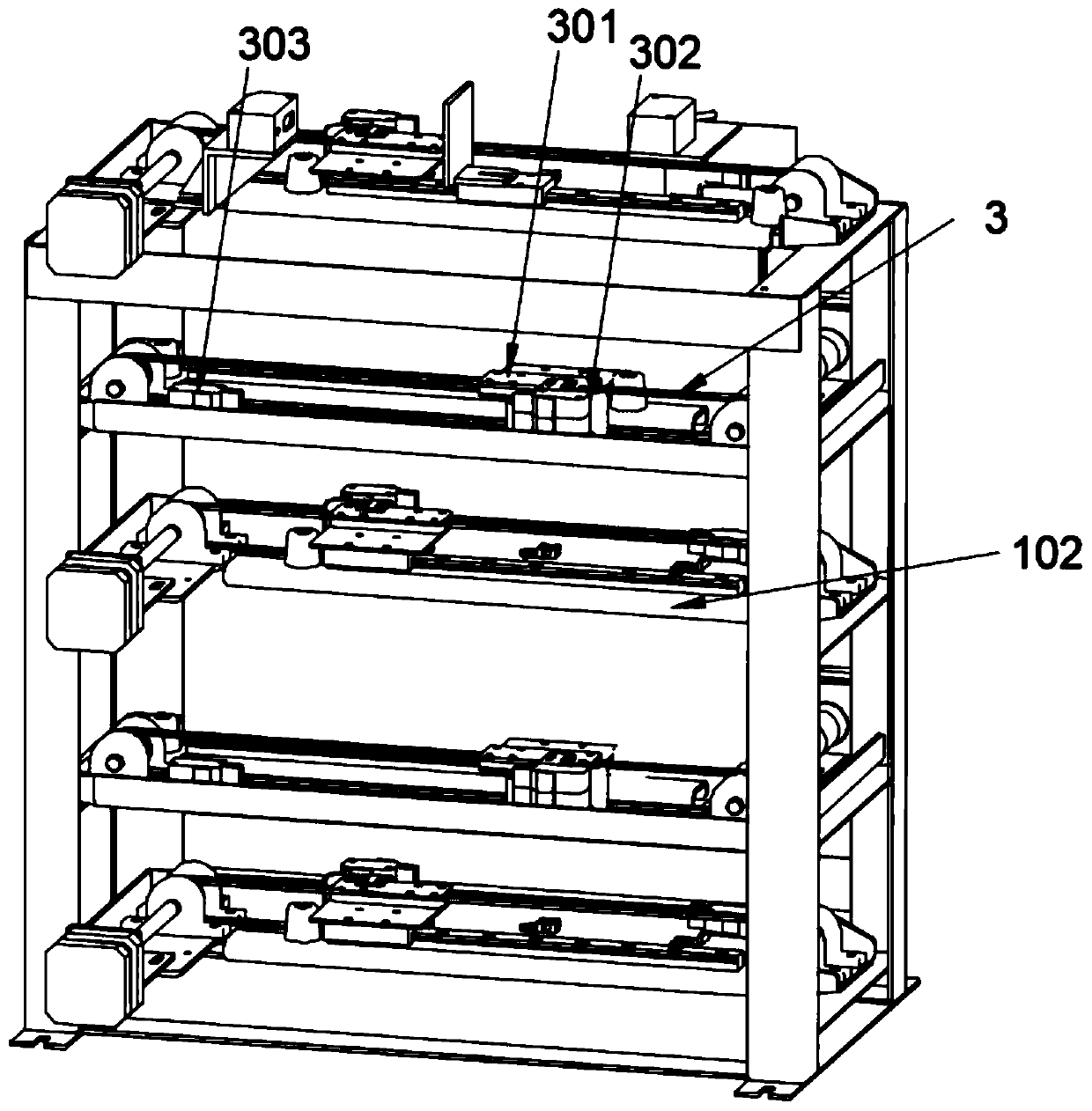 Aging rack system for automatic detection of 3D main controller