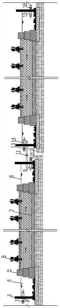 Subsurface flow constructed wetland system capable of switching between series connection and parallel connection