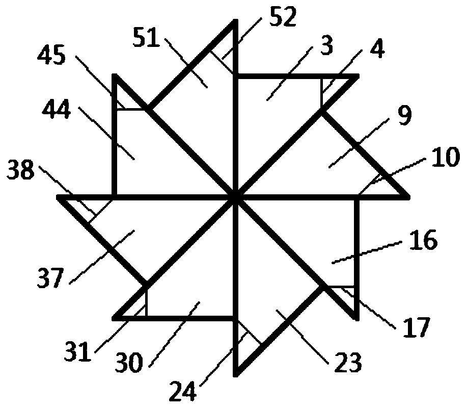 Eight-connection packing box