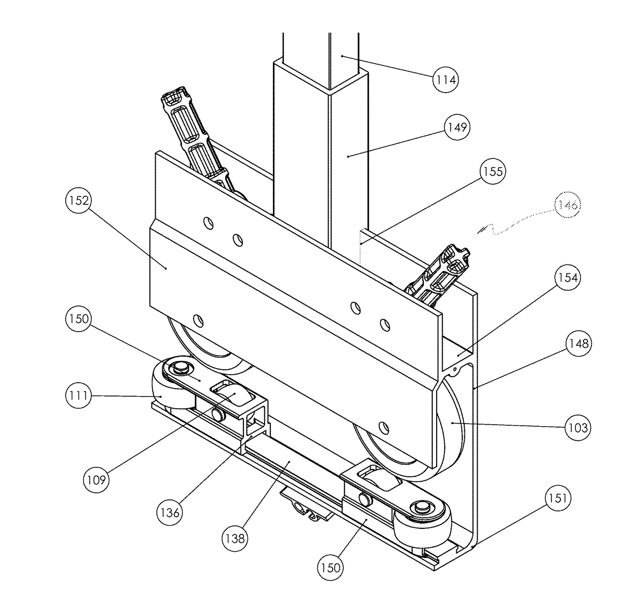 Rolling tarp enclosure system