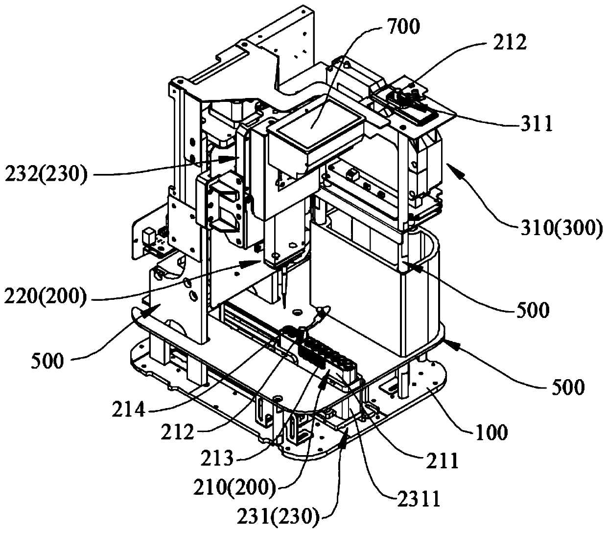 Nucleic acid extraction, amplification and detection device