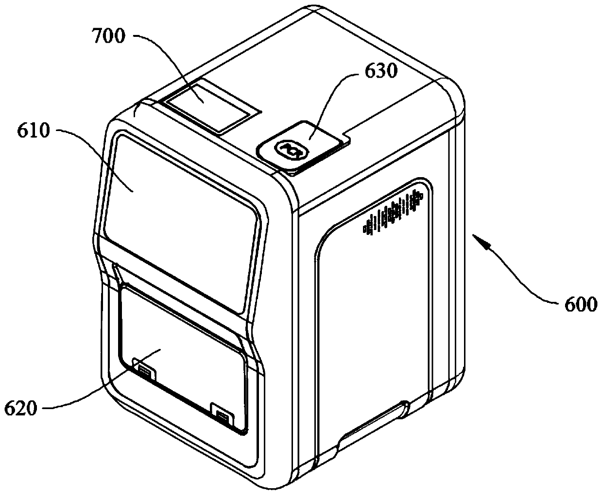 Nucleic acid extraction, amplification and detection device