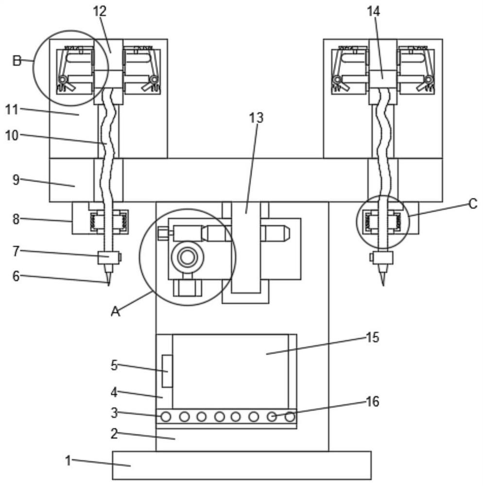 Dyeing device for pathological technology