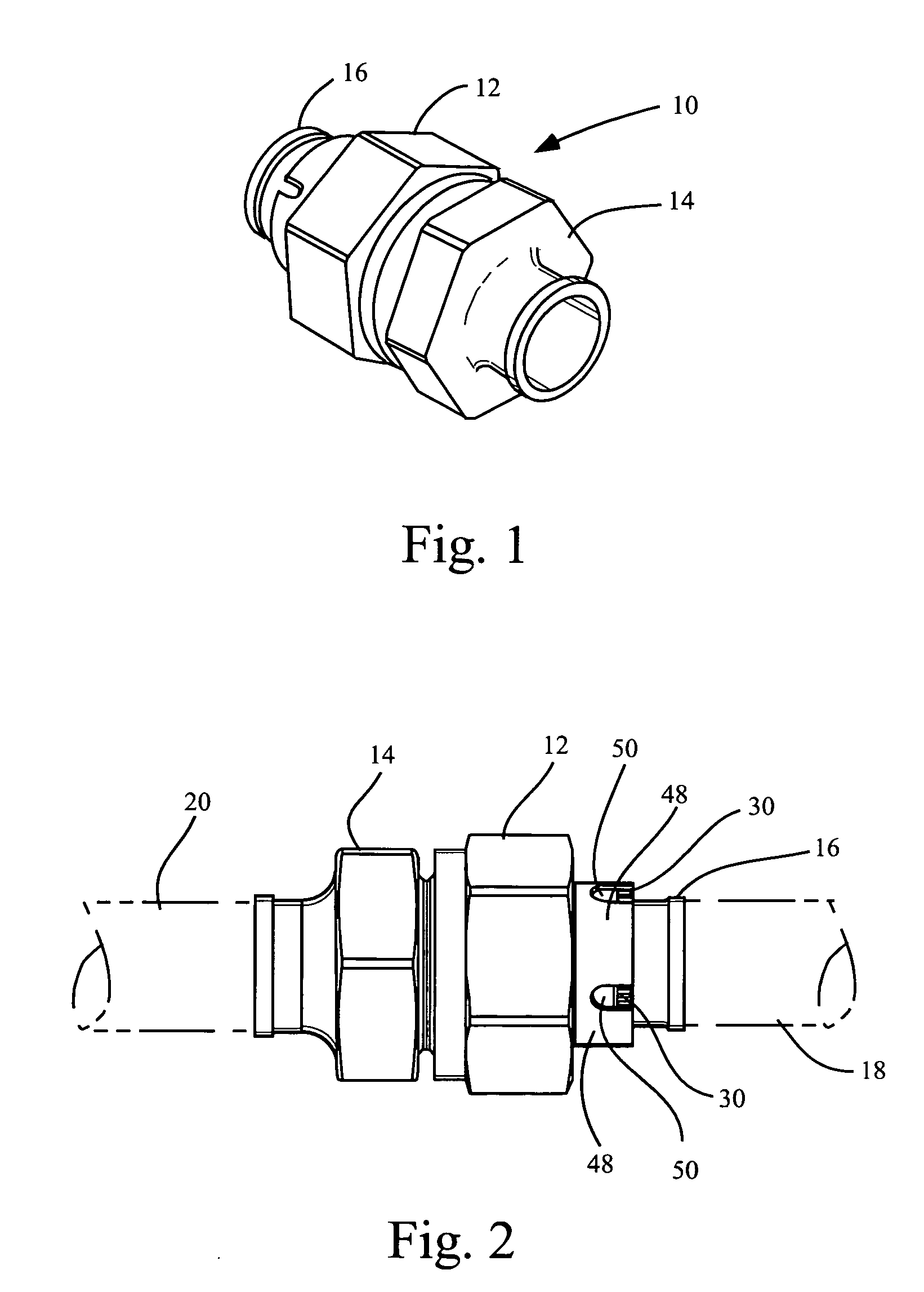 Lockwireless coupling assembly