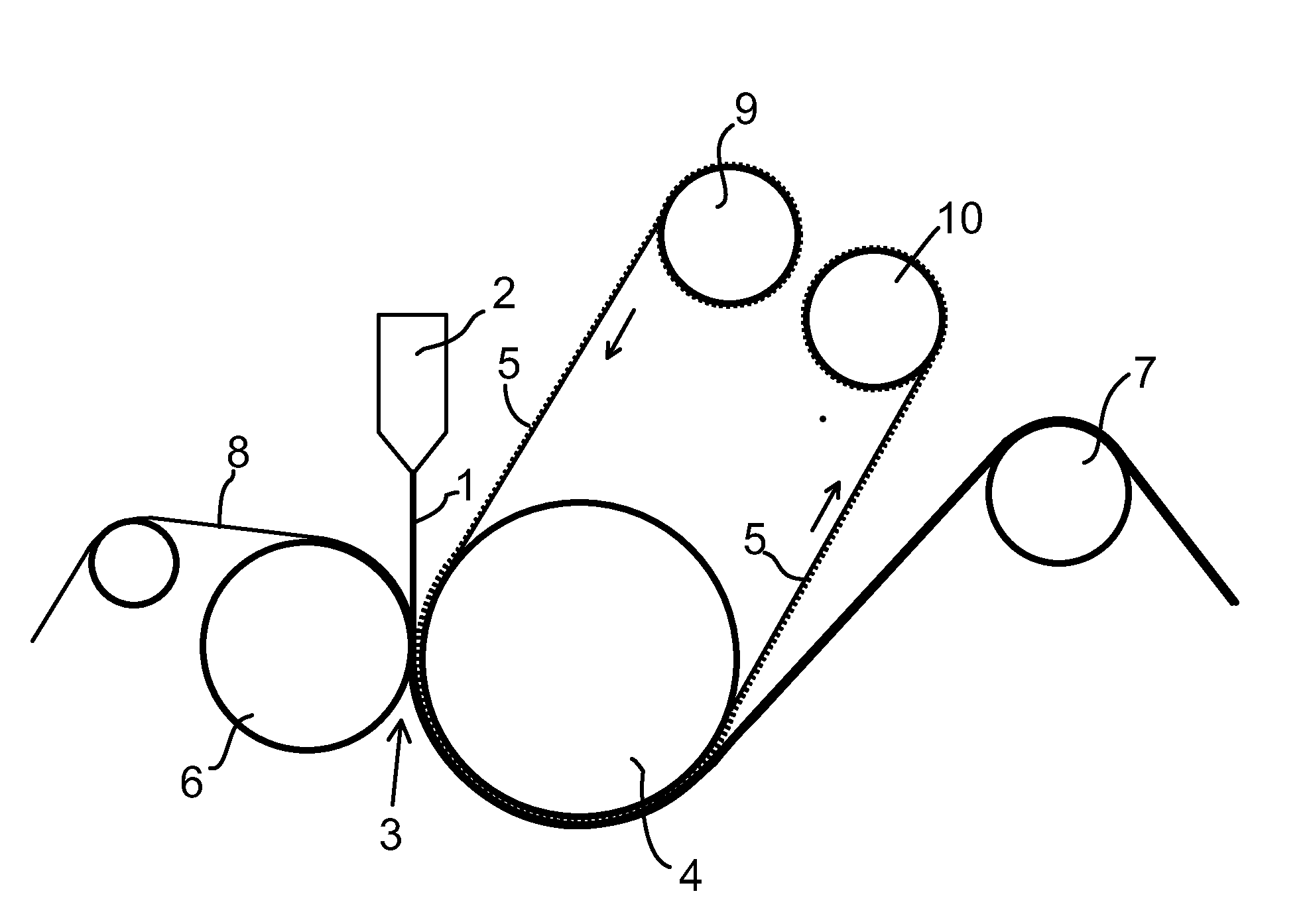 Method for producing micro- or nanostructures in polymeric film materials