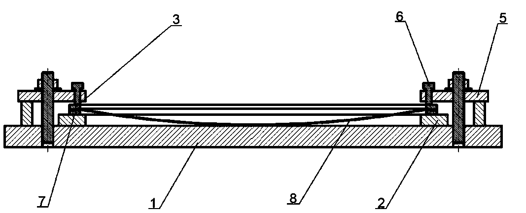 A welding tool for titanium alloy mounting ring and molybdenum grid and electron beam welding process