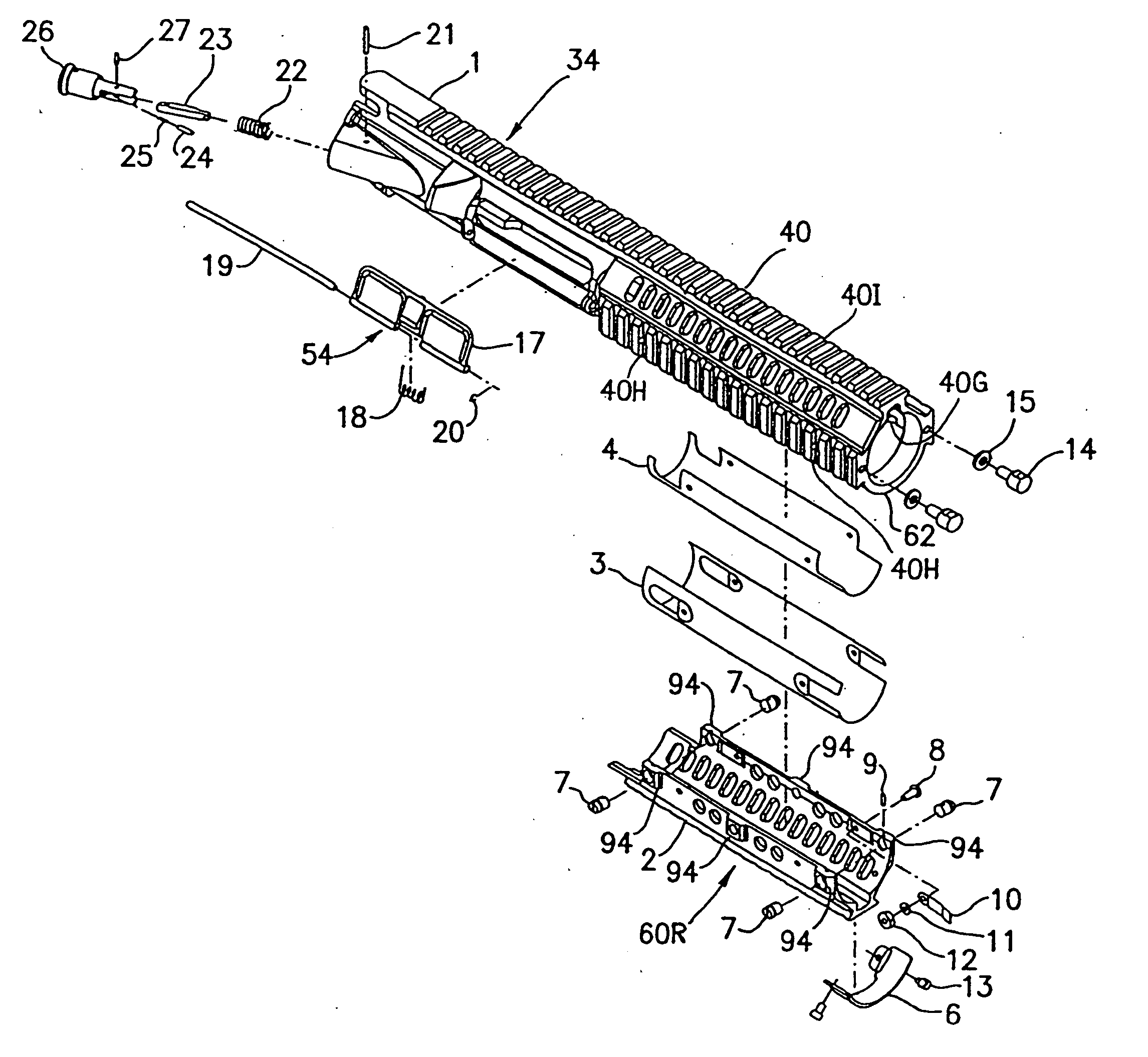 Automatic or semi-automatic rifle