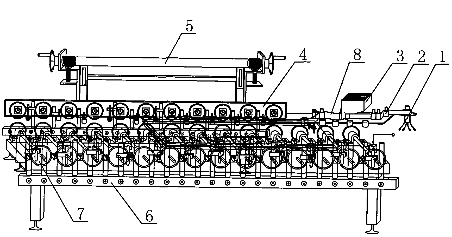 Covering machine of door with T-shaped opening