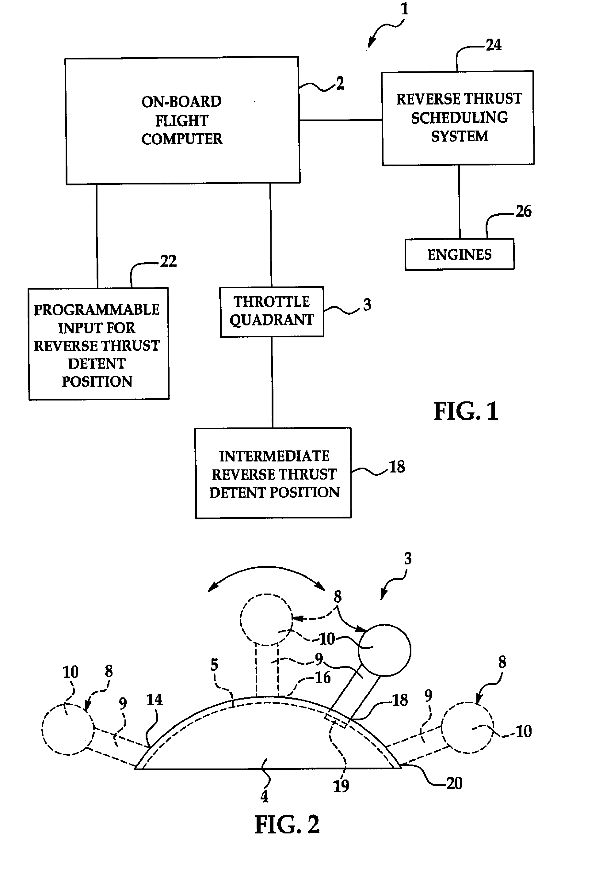 Programmable reverse thrust detent system and method