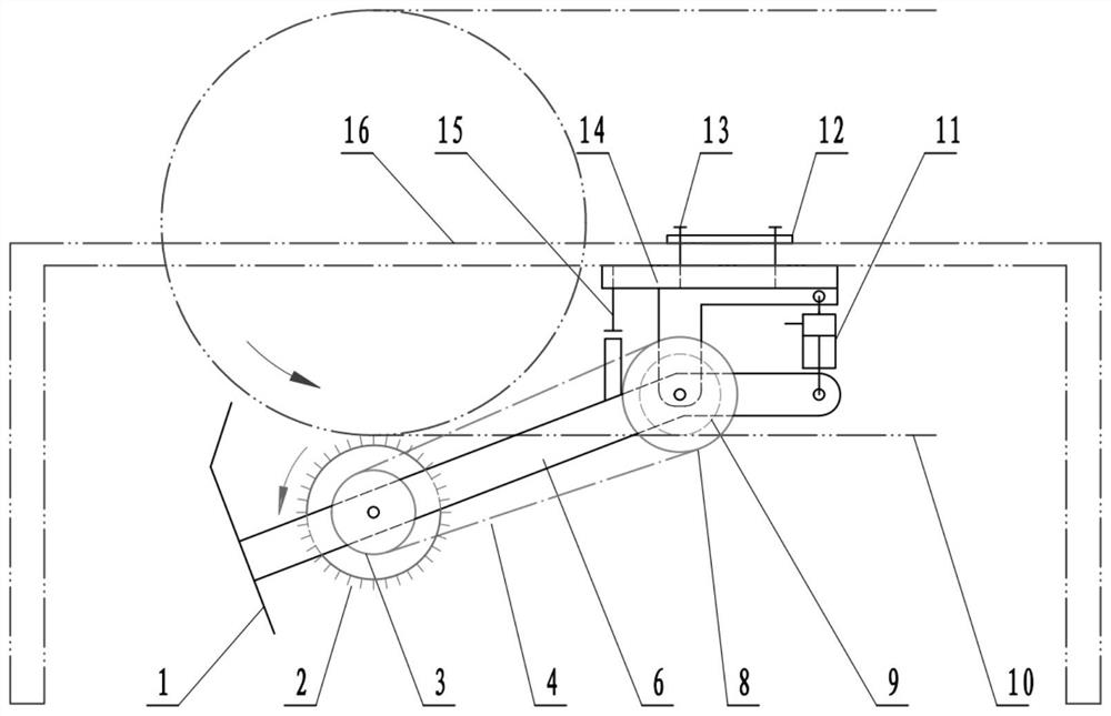 Unpowered belt sweeper