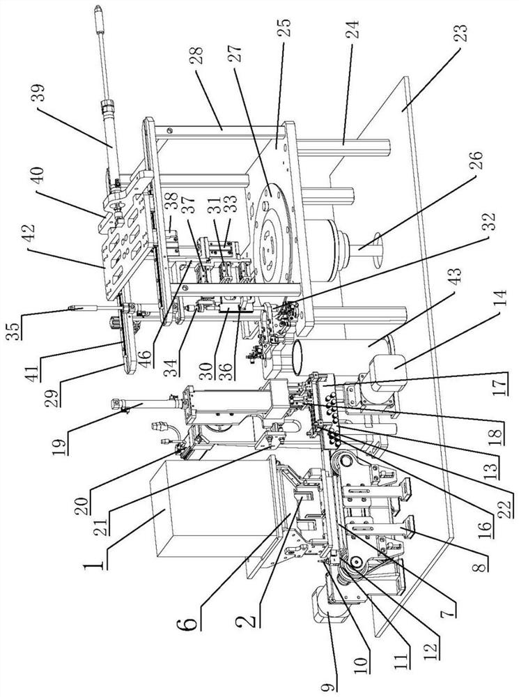 Station type bent pipe discharging and assembling device