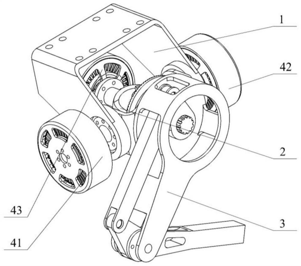 Leg structure with low inertia and high load and legged robot using it