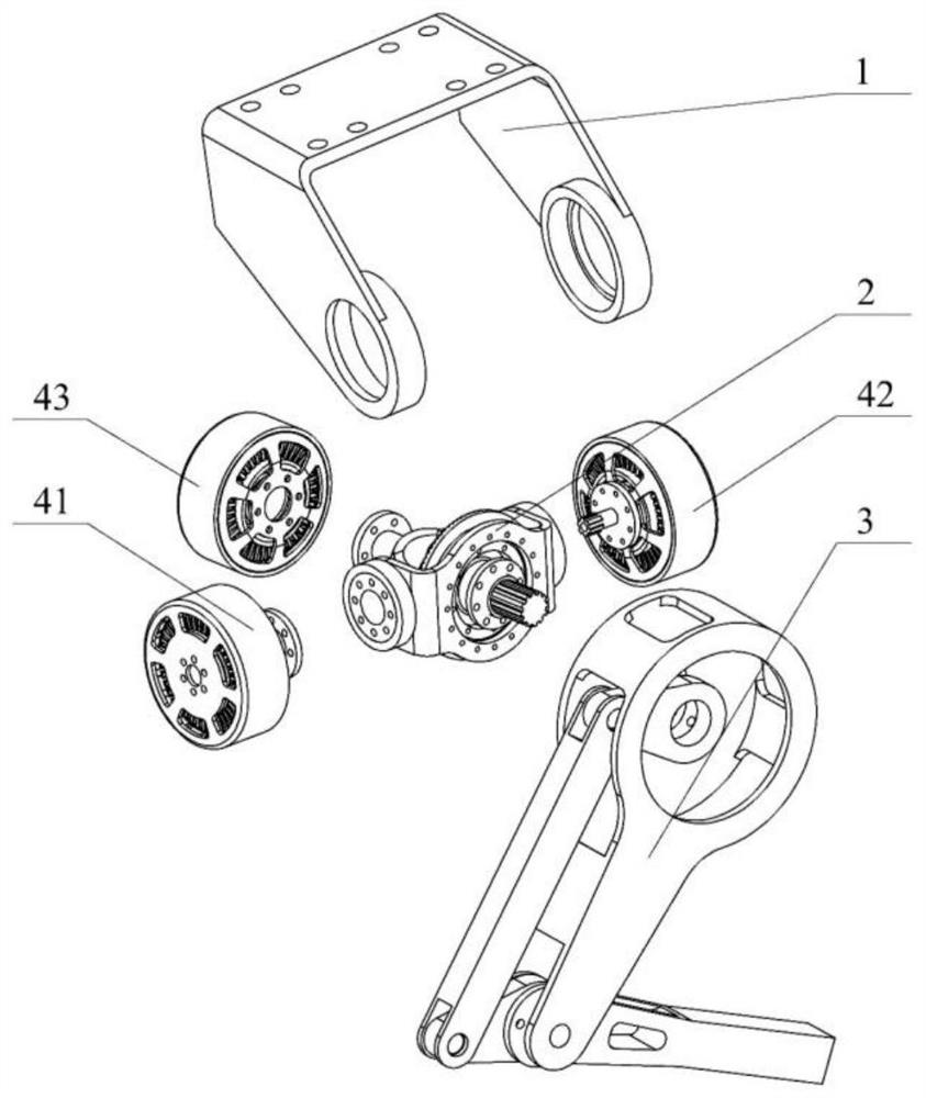 Leg structure with low inertia and high load and legged robot using it