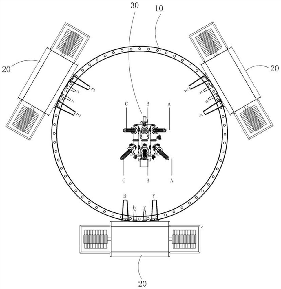 Combined transformer of wind generating set