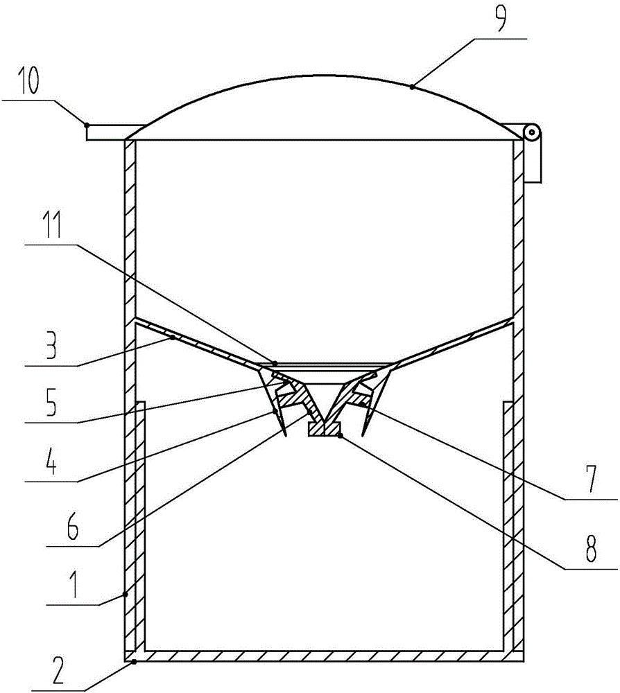 Urine test material collecting dustbin