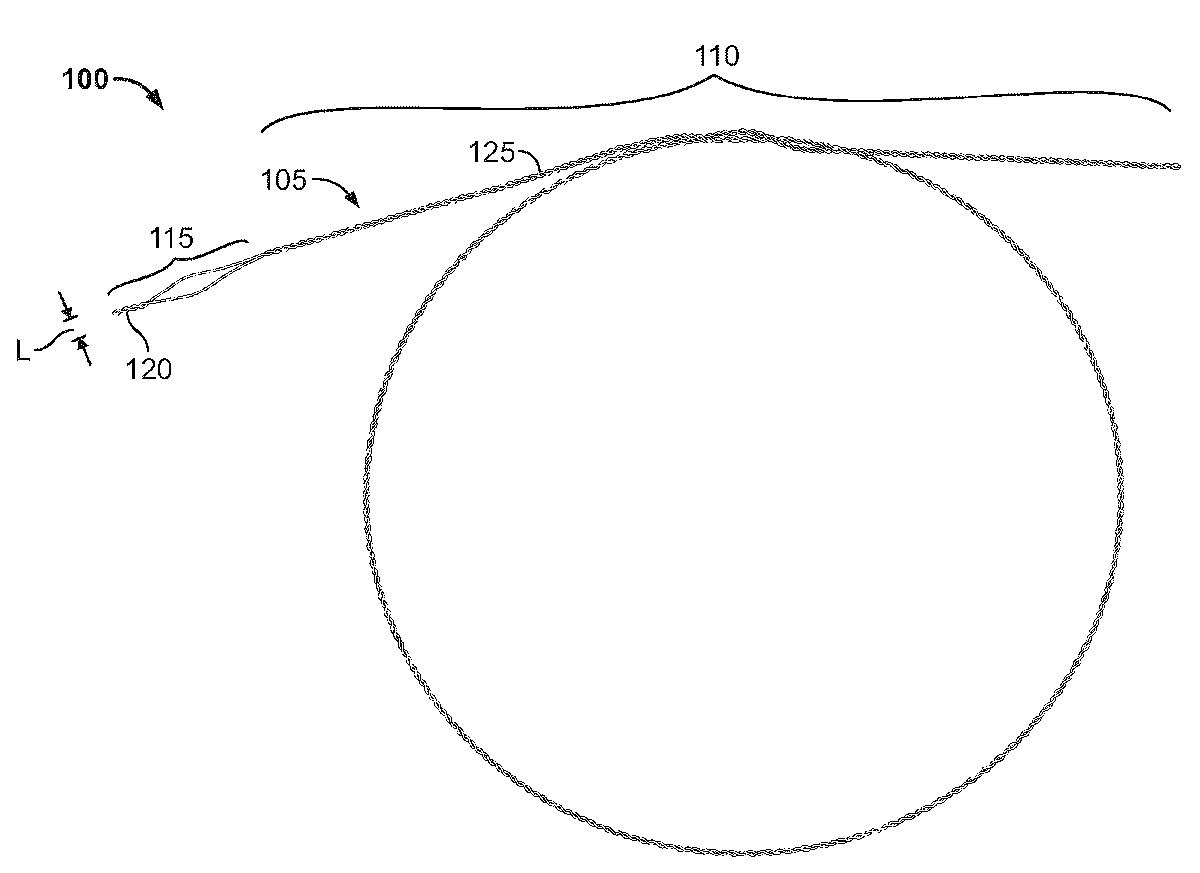 Shape memory filament for suture management