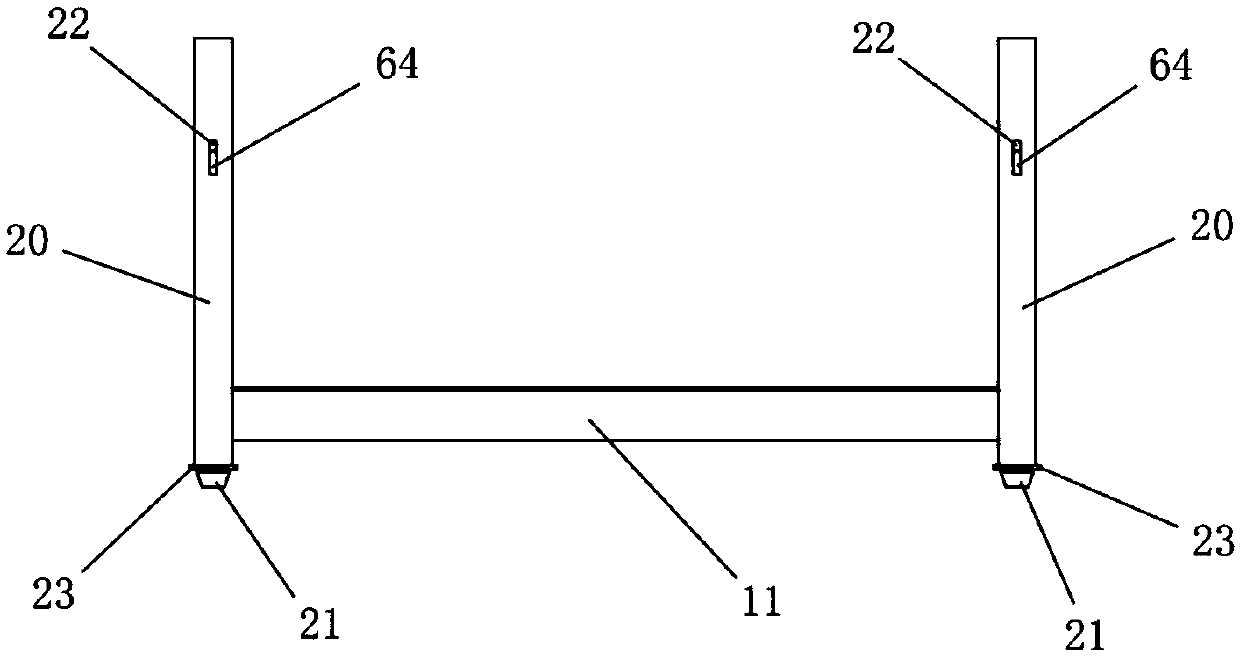 Prefabricated composite floor slab storage and transportation bracket and matched lifting appliance thereof