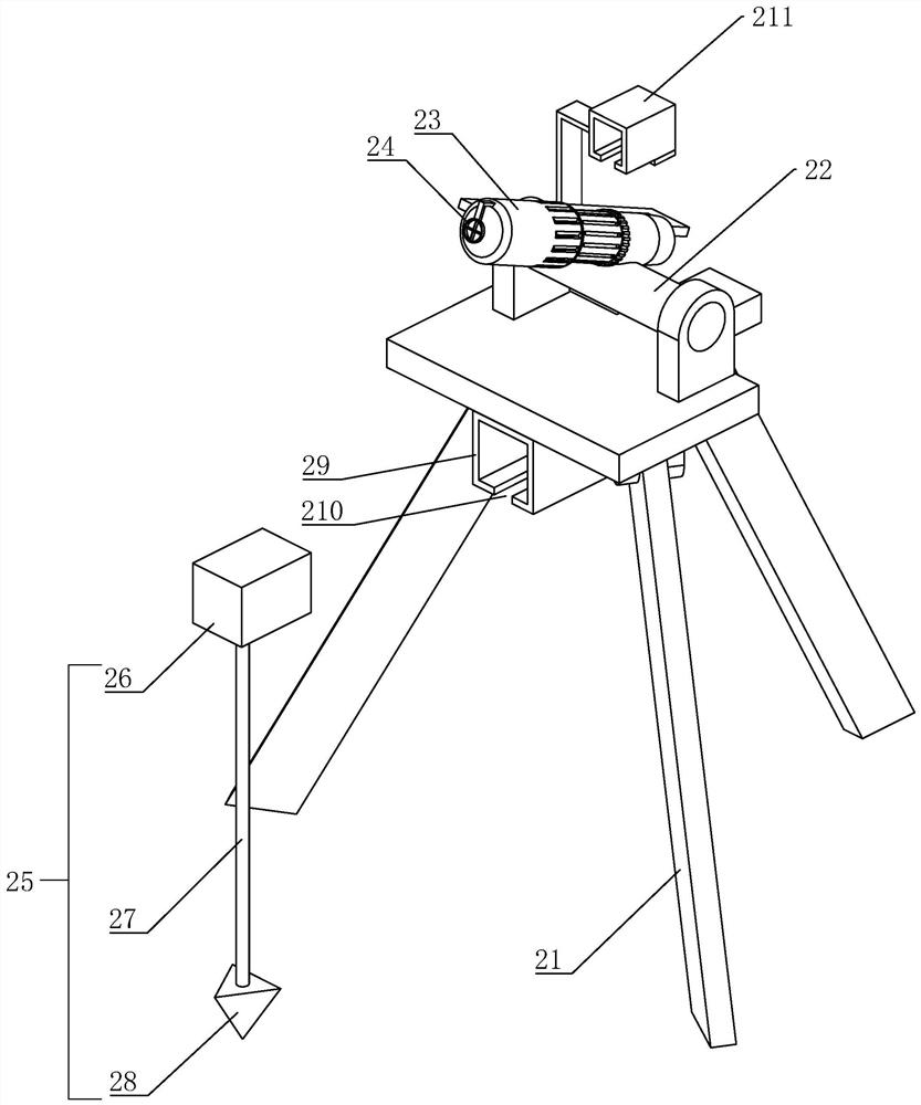 Measurement and positioning device and measurement and positioning method for installation of bridge prefabricated columns