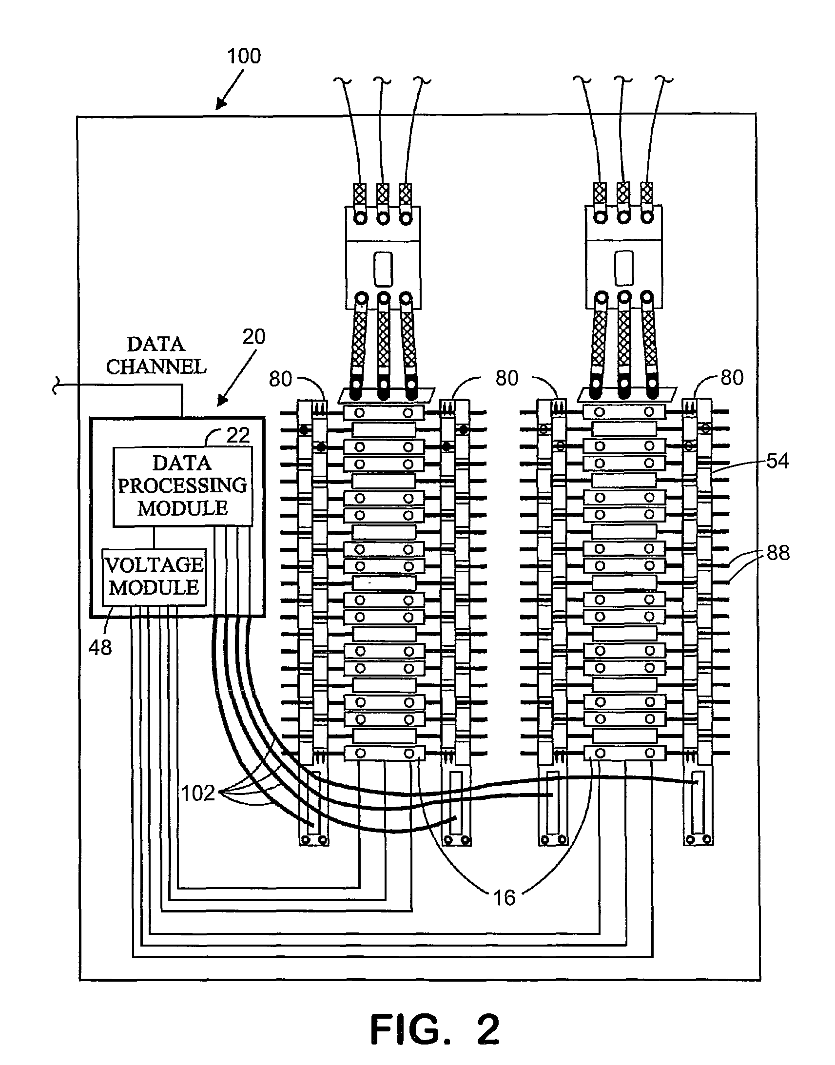 Branch current monitor with calibration