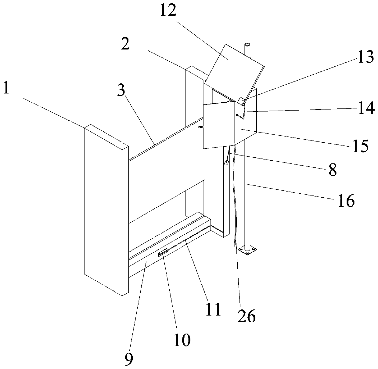 Automatic gate and time-phased water level and water sample collection composite device