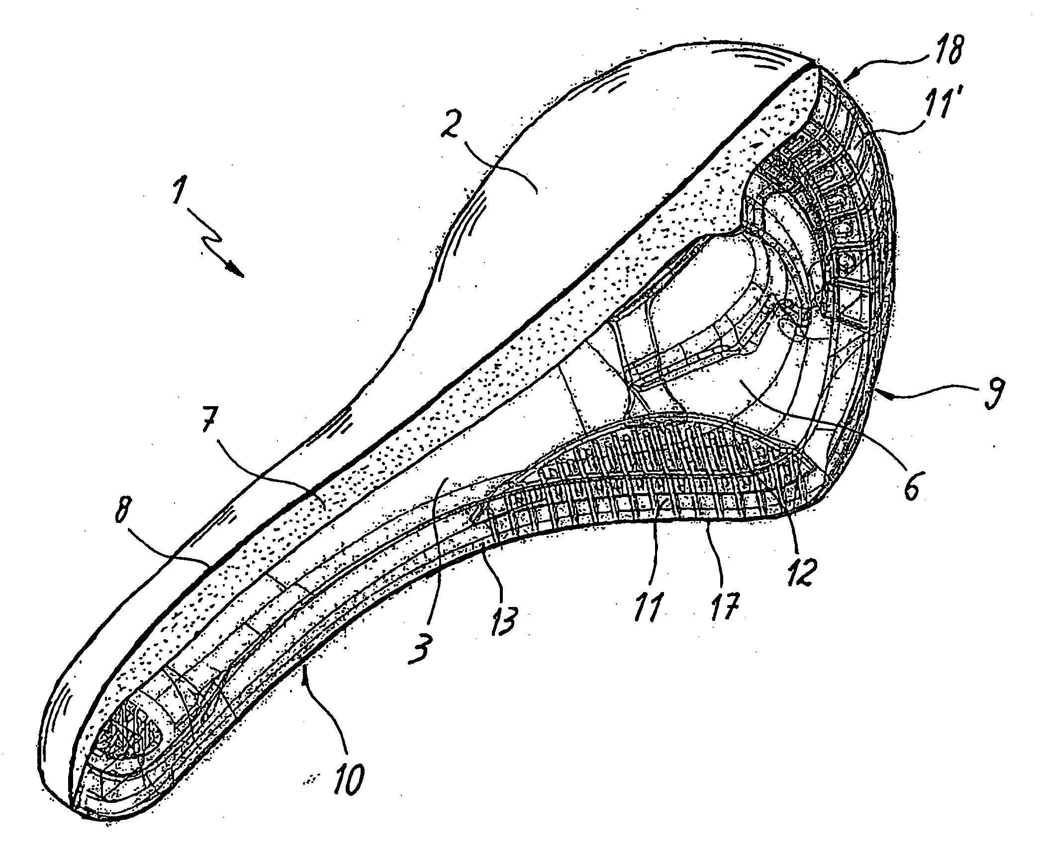 Saddle support structure