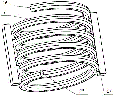 New energy source automobile spiral water cooling integral motor case and pressure casting process thereof