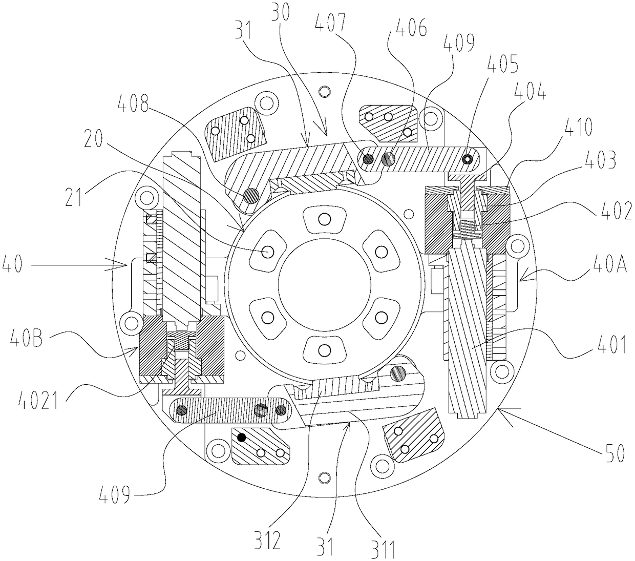 Automatic locking and unlocking mechanism for rotating shaft system type devices