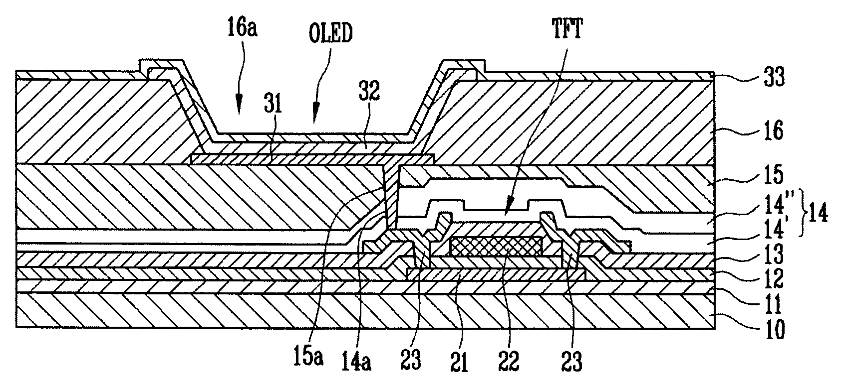 Organic light emitting display and its method of fabrication