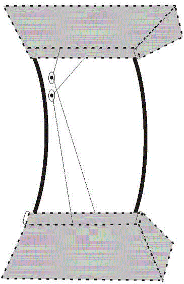 Transparent inverted-T-arc-shaped support