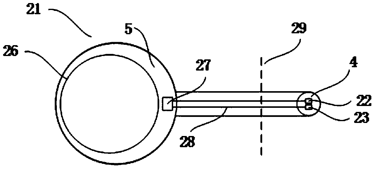 Implanted intracranial pressure monitoring device, monitoring system and using method of monitoring system