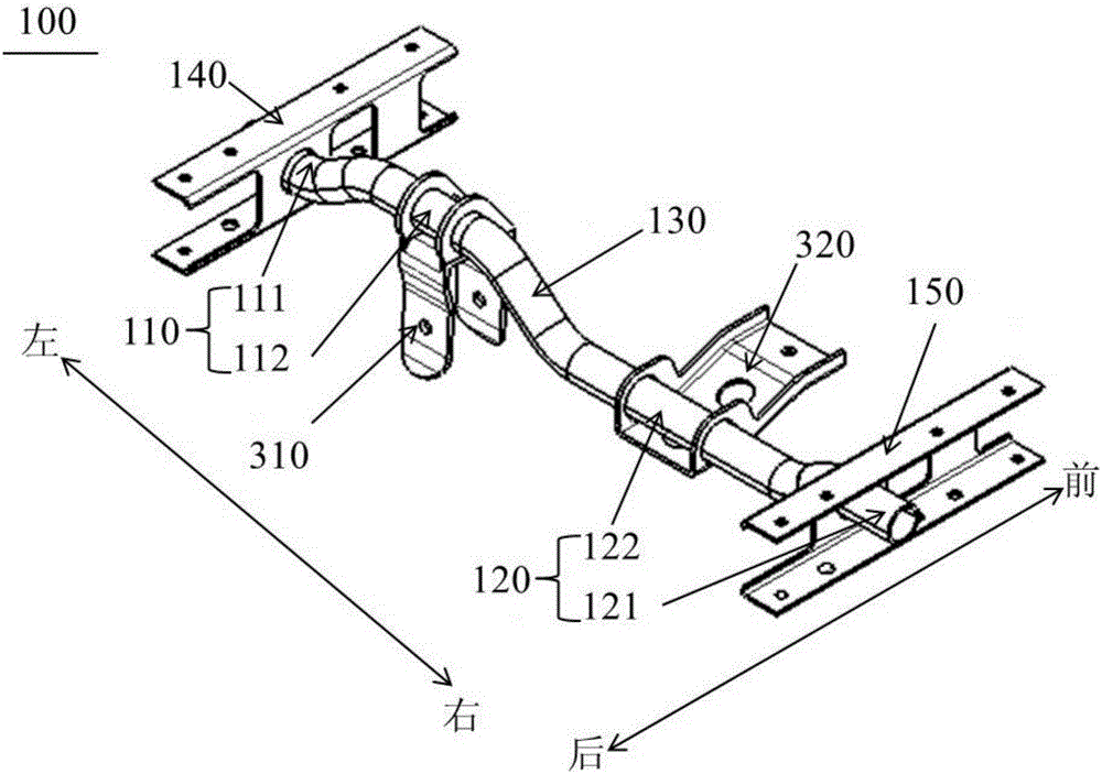 Rear cross beam of vehicle and vehicle