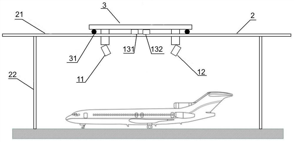 Aircraft deformation scanning detection equipment and detection method