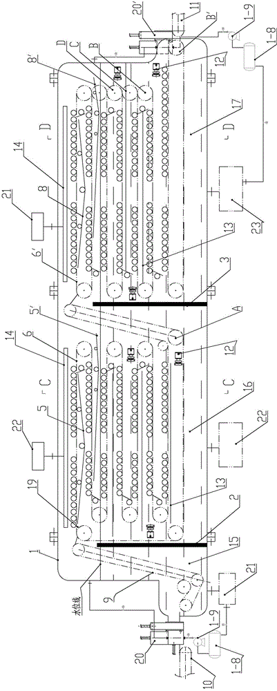 Continuous water bath sterilization pot