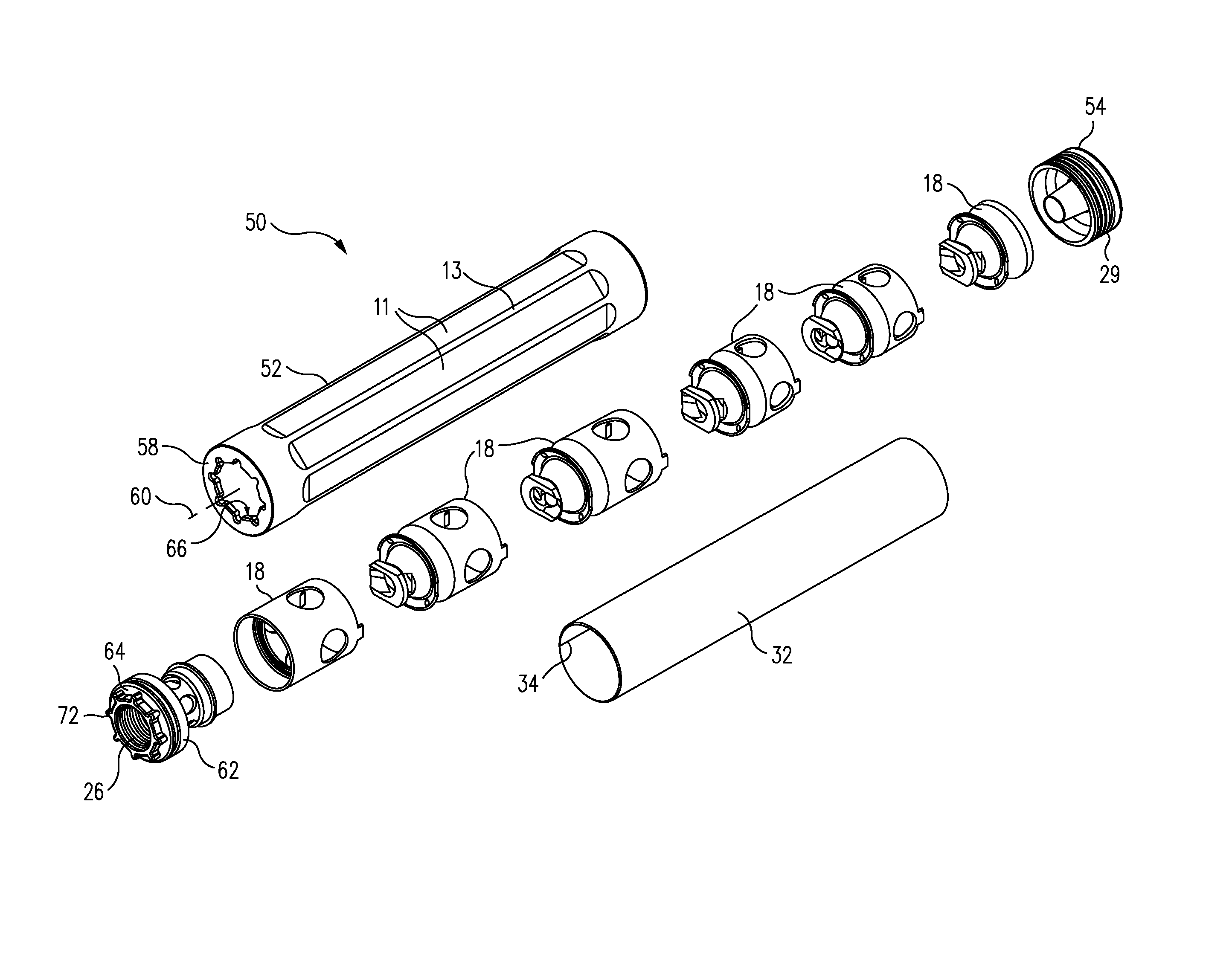 Firearm sound suppressor with inner sleeve