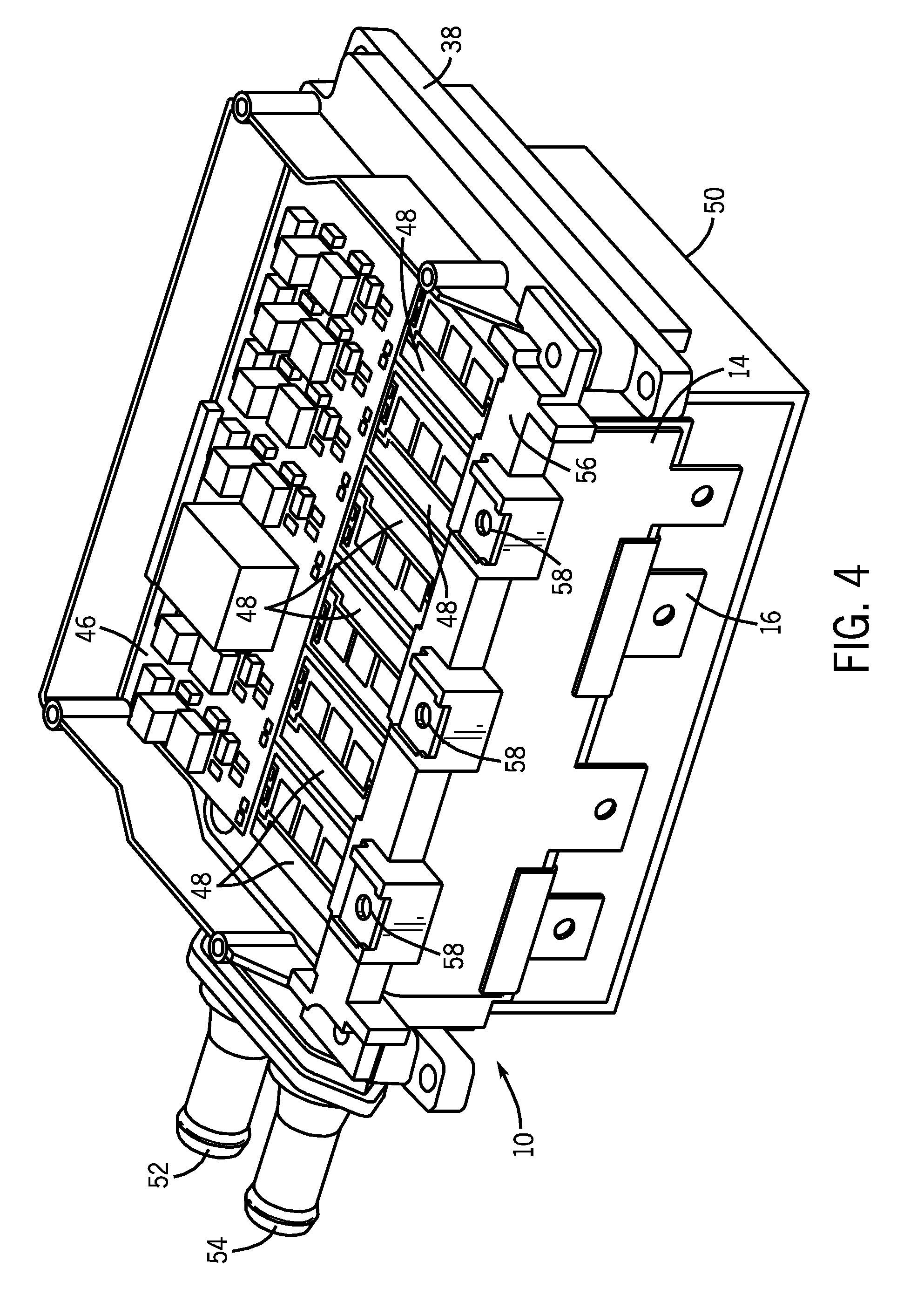 Power electronic switching device with laminated bus