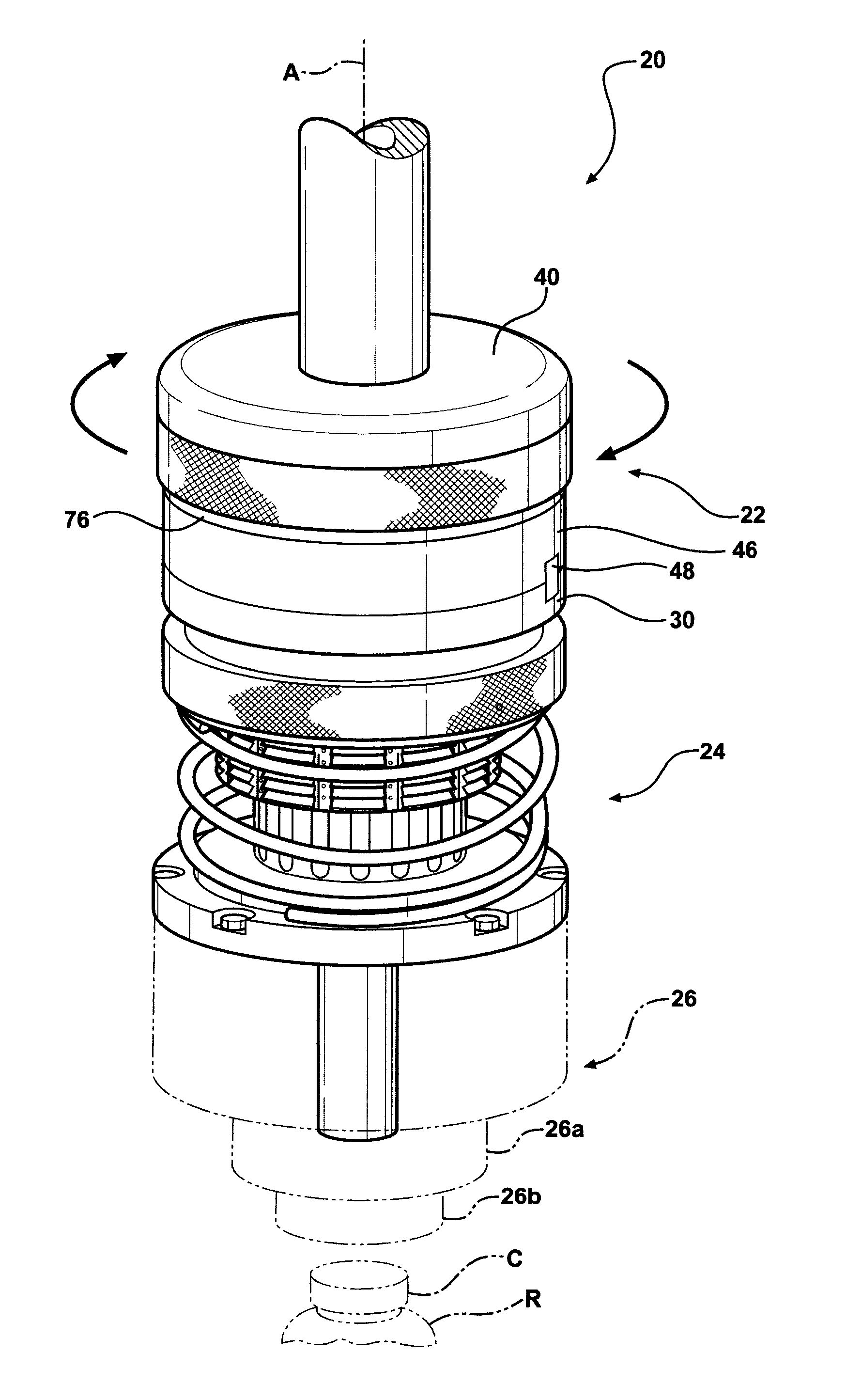 Capping device with quick release mechanism and methods of releasing and re-connecting