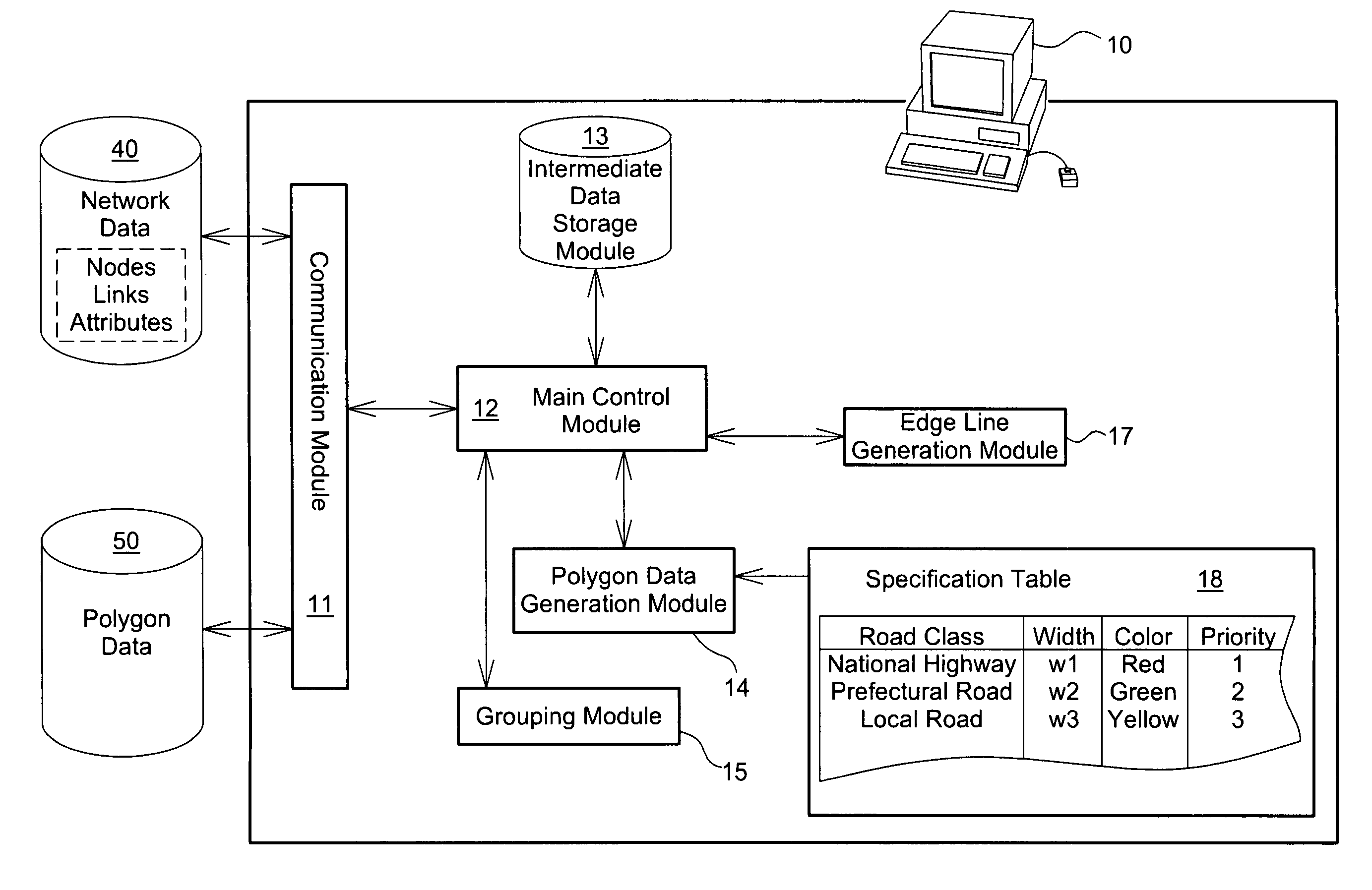 Digital map data processing system