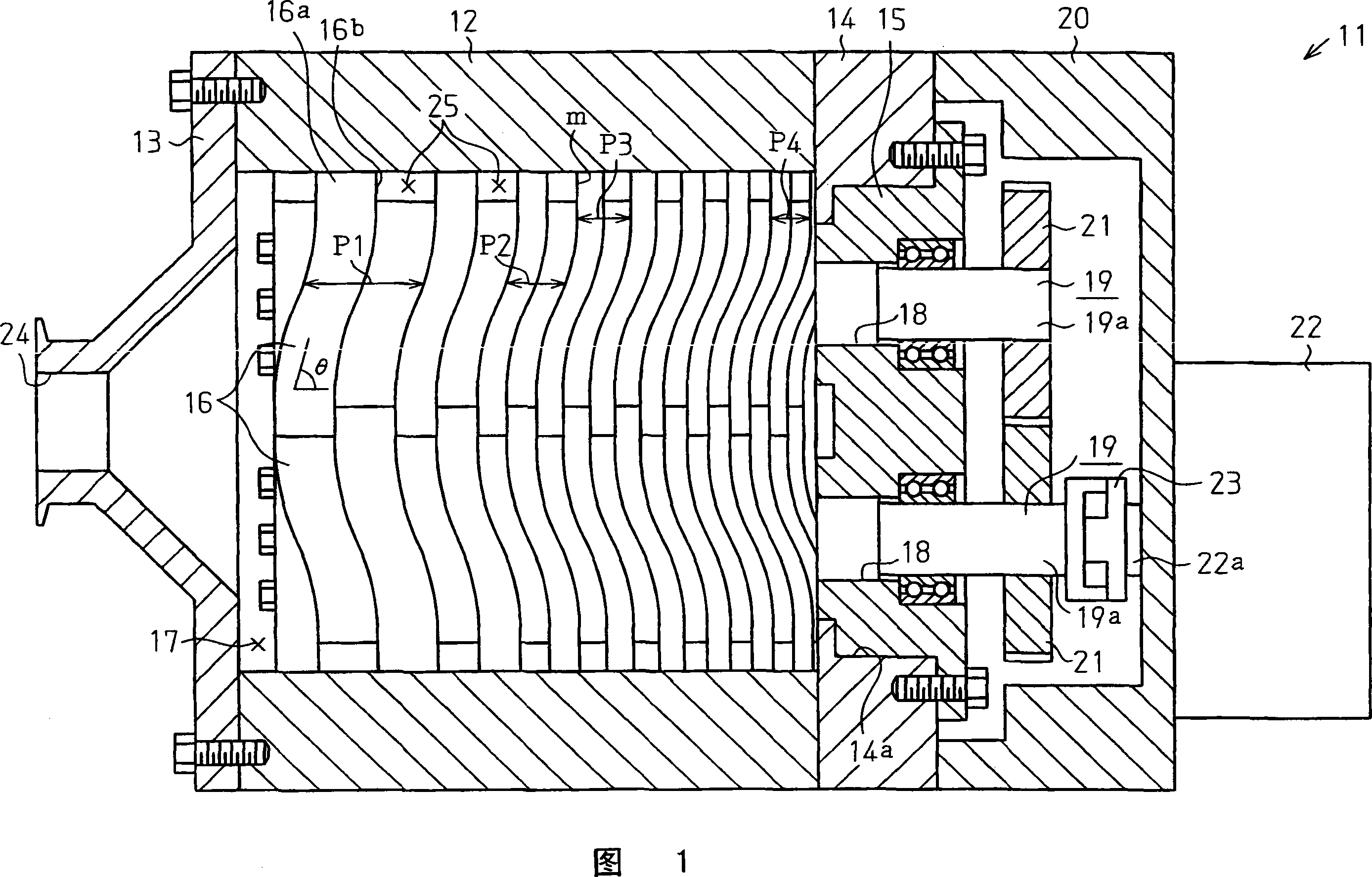 Screw pump and screw gear