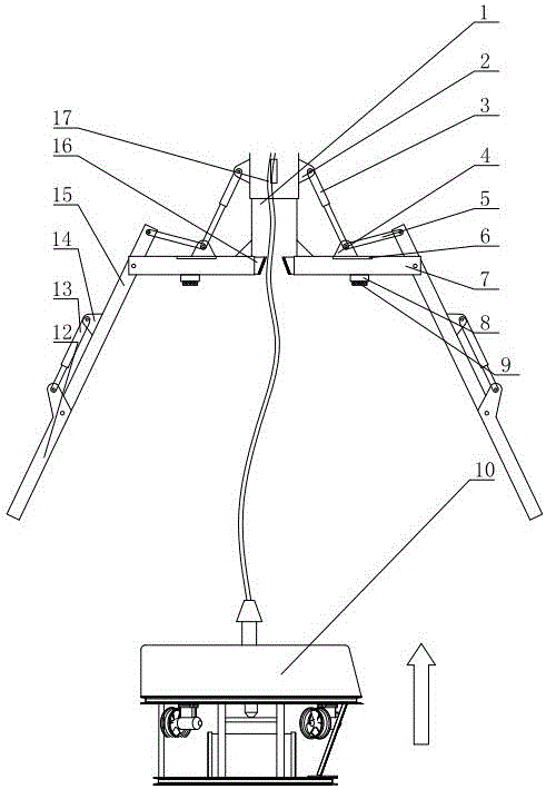 ROV underwater docking and retracting/deploying device