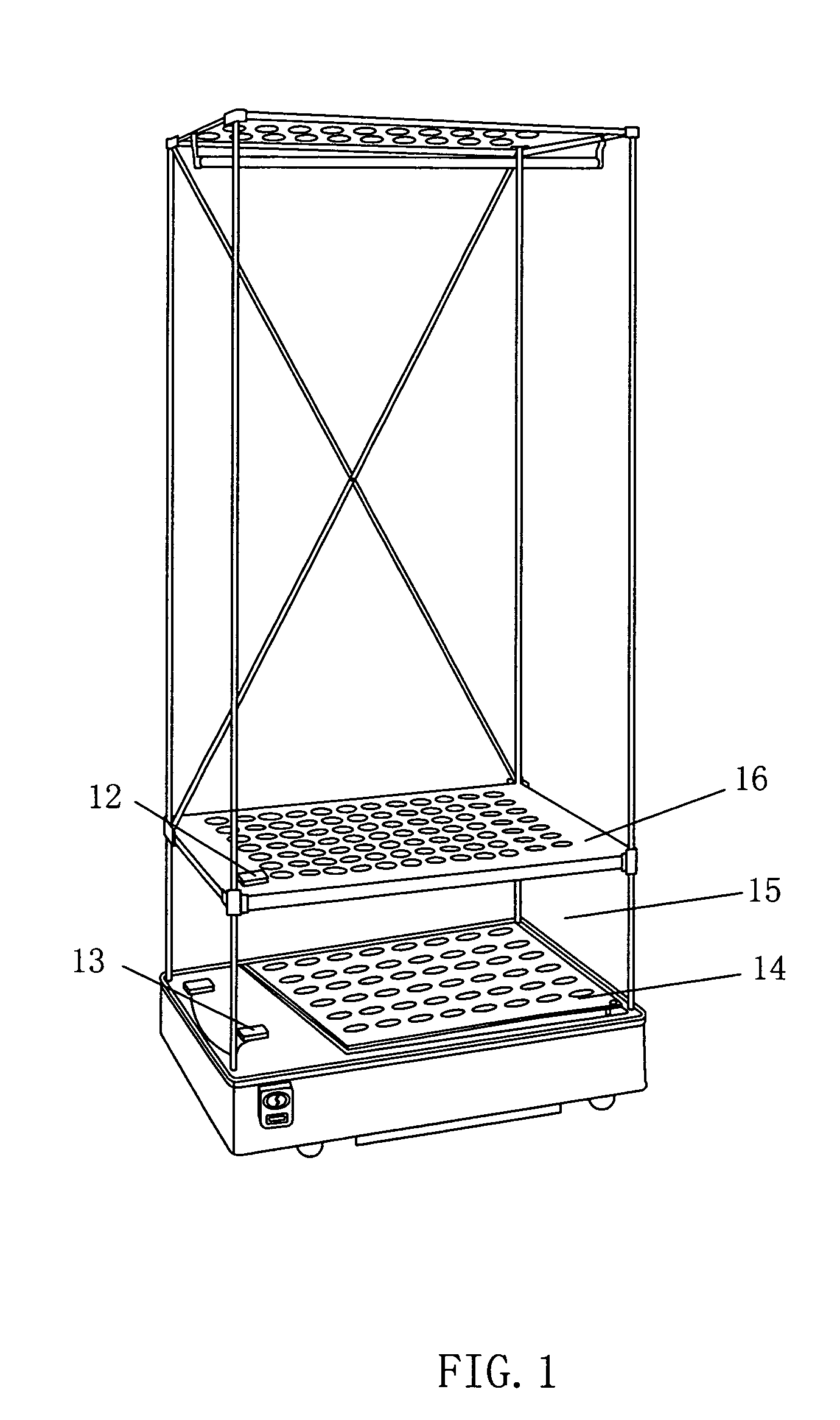 Safe clothes drying machine with a large space structure