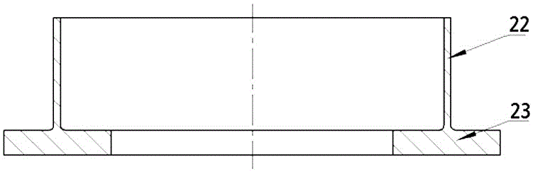 Liquid forging forming method for welding-neck flange, forming die and forming device