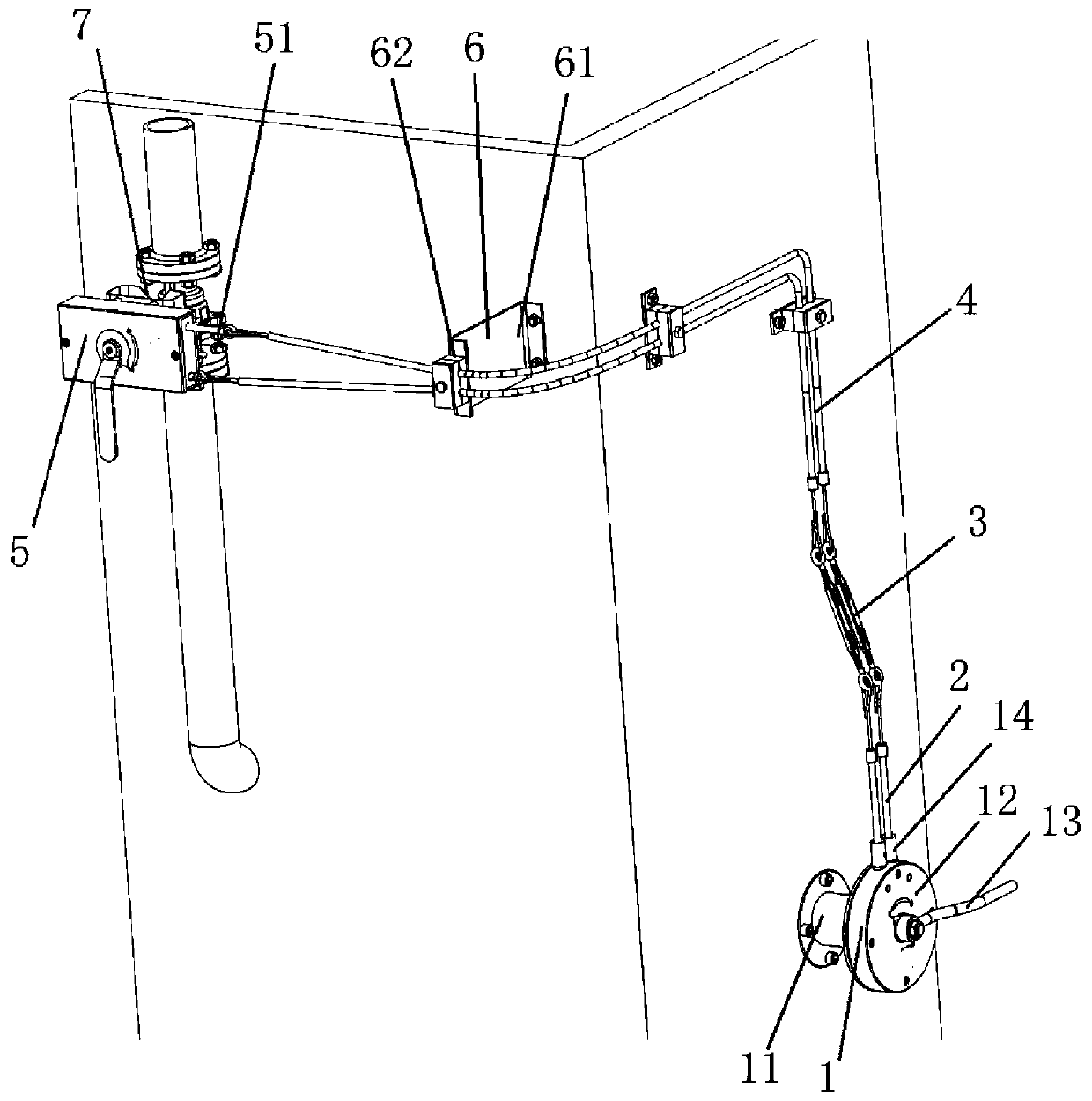 Quarter stroke valve remote transmission mechanism