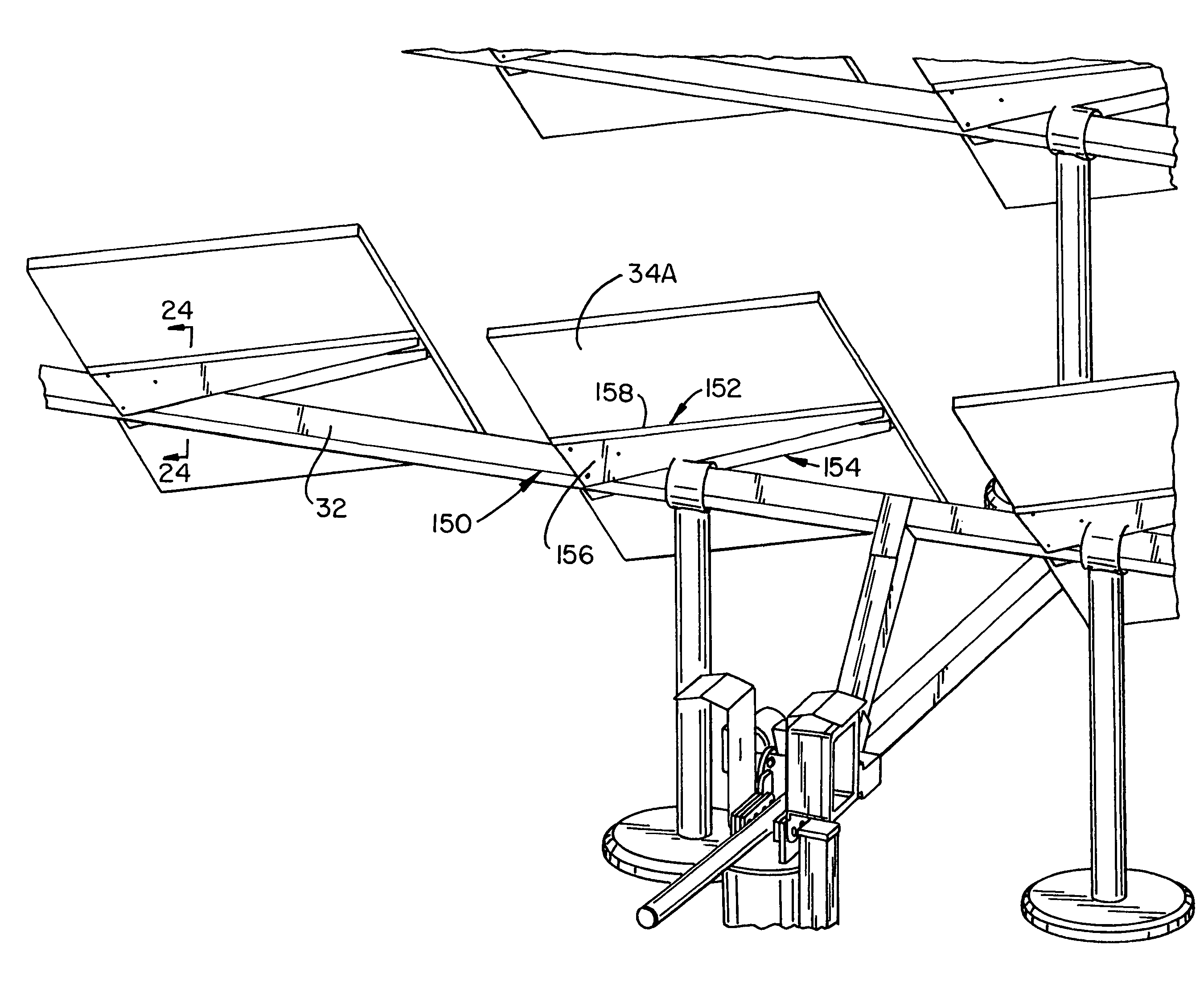 Tracking solar collector assembly