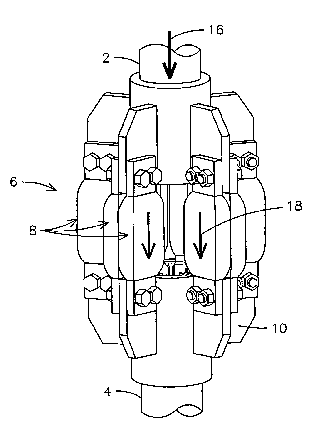 Method and apparatus for a multiple fin style current connector