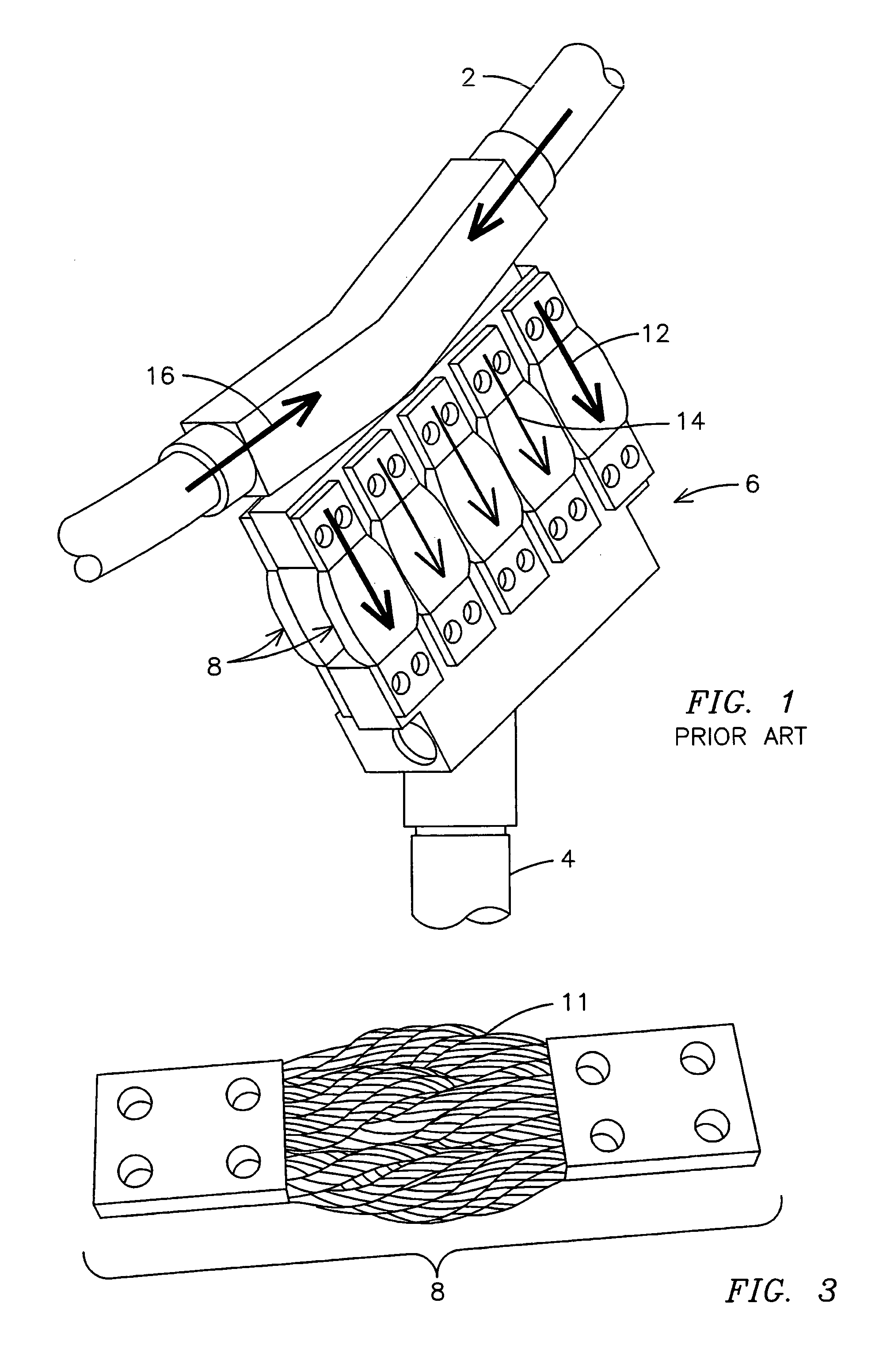 Method and apparatus for a multiple fin style current connector