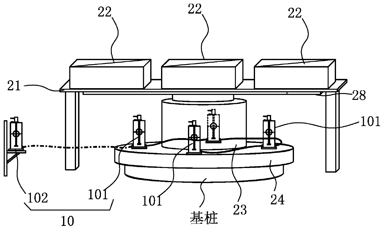 Level instrument and foundation pile static test system based on static force leveling and method of foundation pile static load