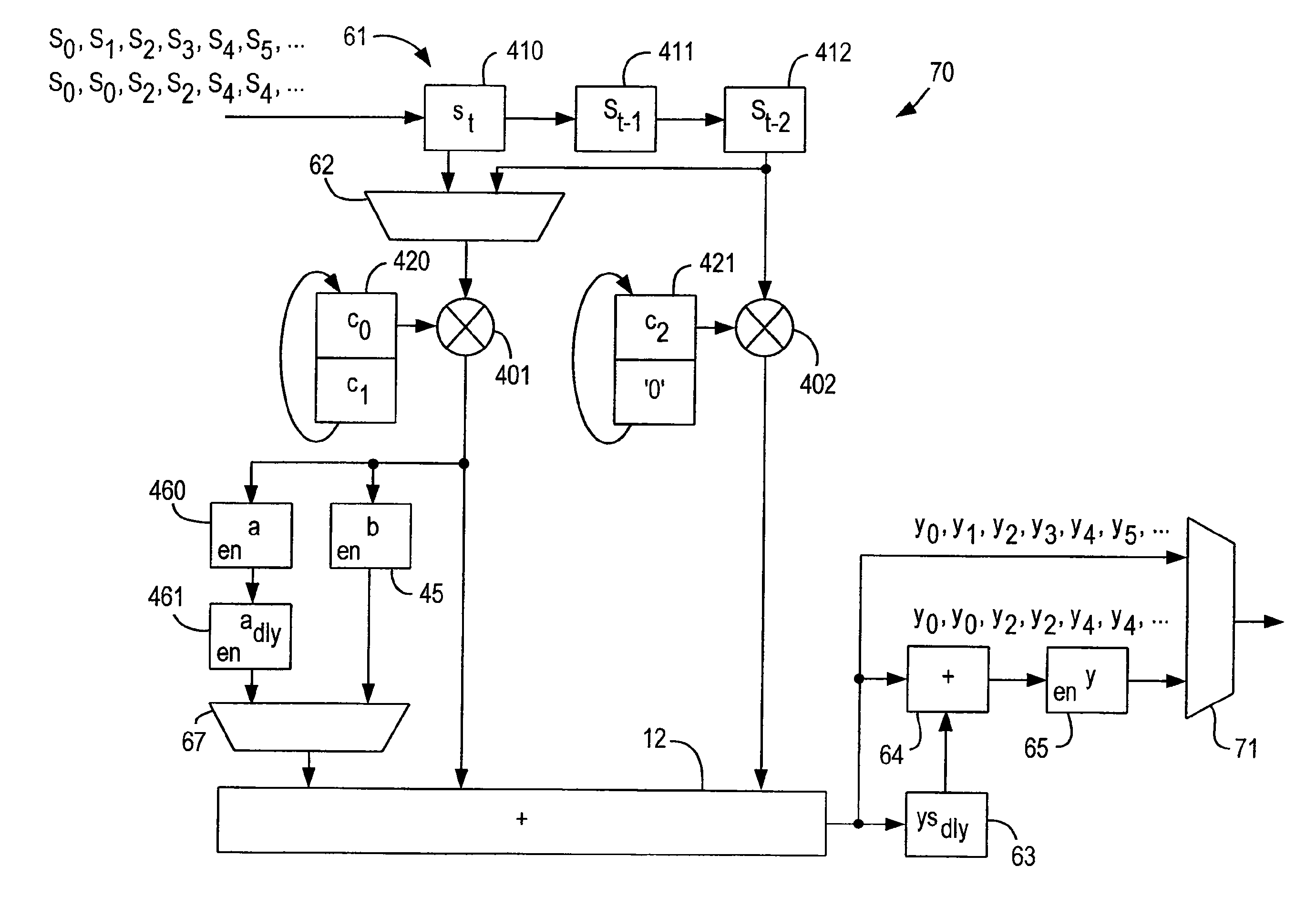 Combined interpolation and decimation filter for programmable logic device