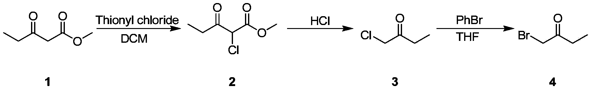 Bromo-butanone synthesis method