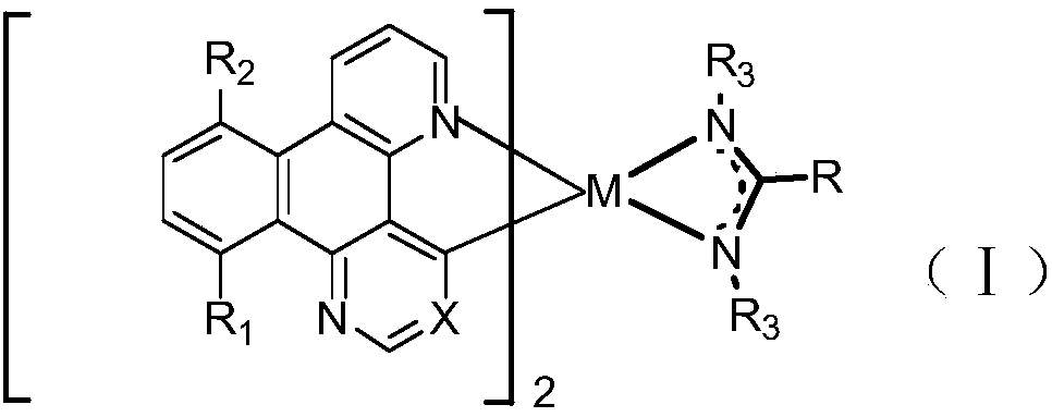 Iridium-containing metal complex and organic light-emitting device thereof