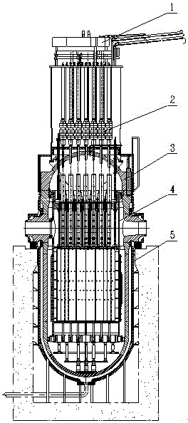 Pressurized-water nuclear reactor structure